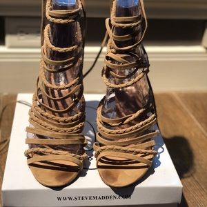 Steve Madden size 11 lace up heels. Gently worn.